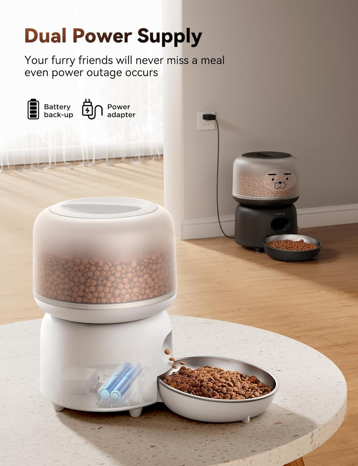 Automatic Cat Feeder WiFi App Control 3L Timer Food Dispenser Smart Pet Feeder