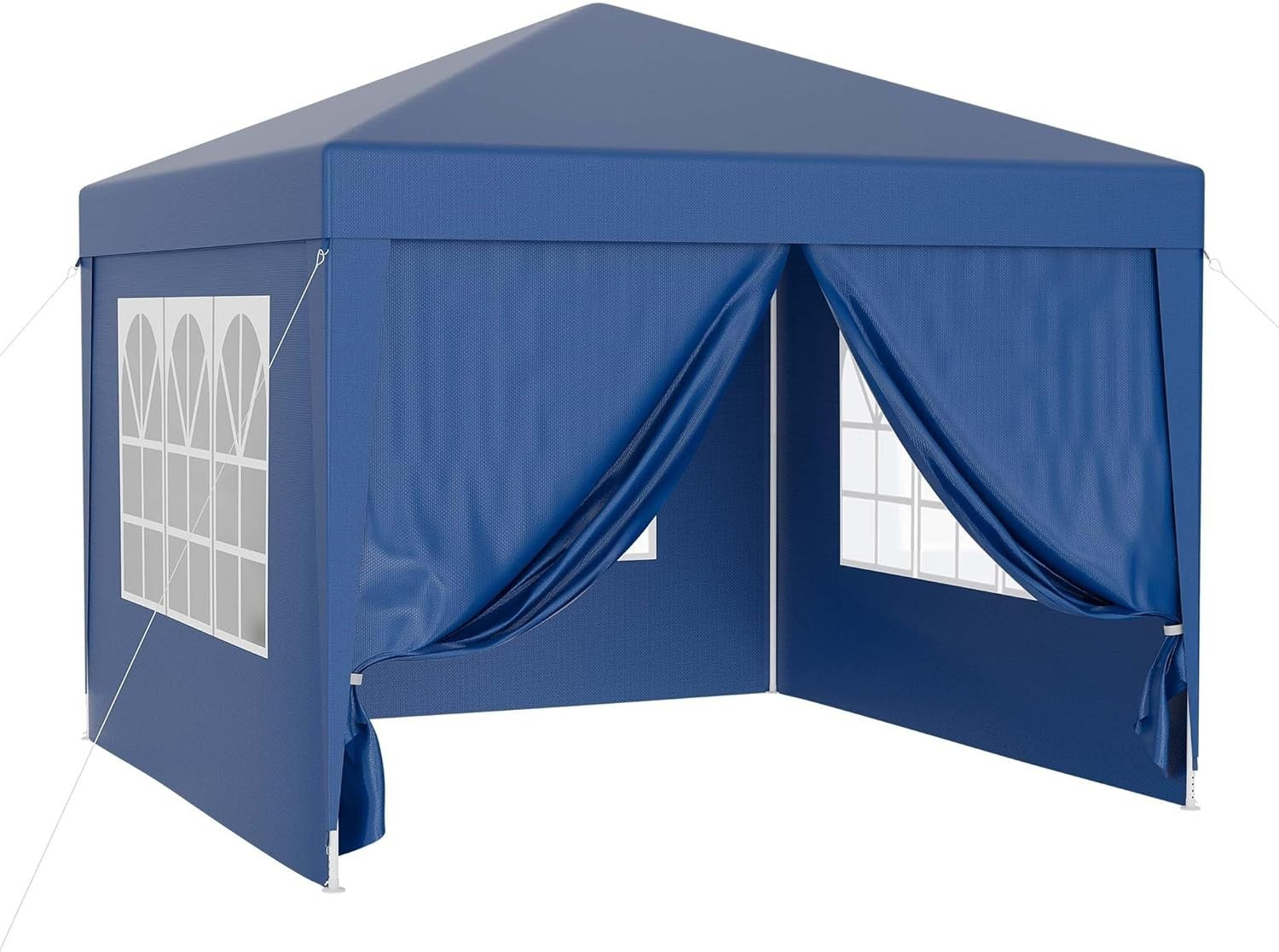 3x3m Blue Pavilion Gazebo Party Tent Removable Sides UV50+ Garden Outdoor