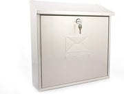 Wall Mounted Lockable Mailbox Stainless Steel Weatherproof Dual Access 368x368mm