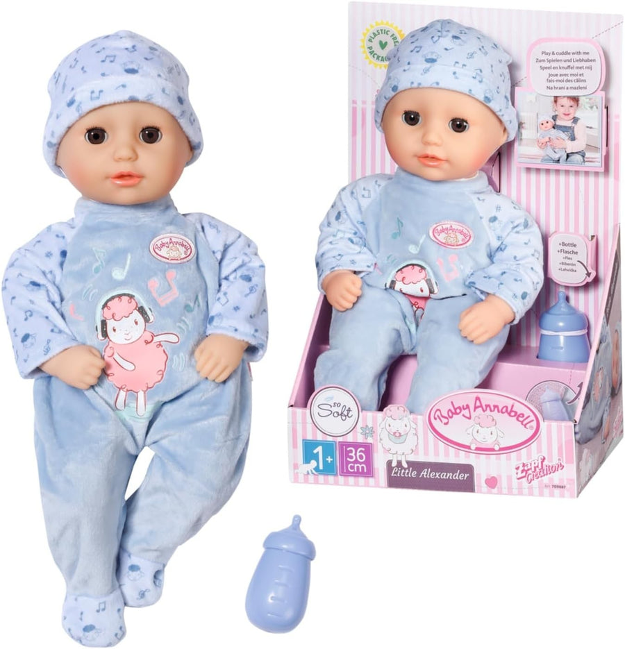 14” Soft Baby Doll Sleeping Eyes Bottle Outfit First Doll