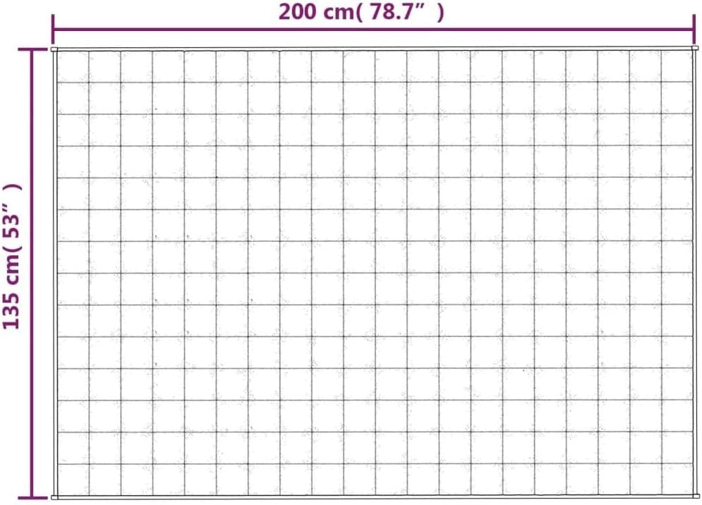 Grey 6kg Weighted Blanket 135x200 cm for Stress & Anxiety Relief