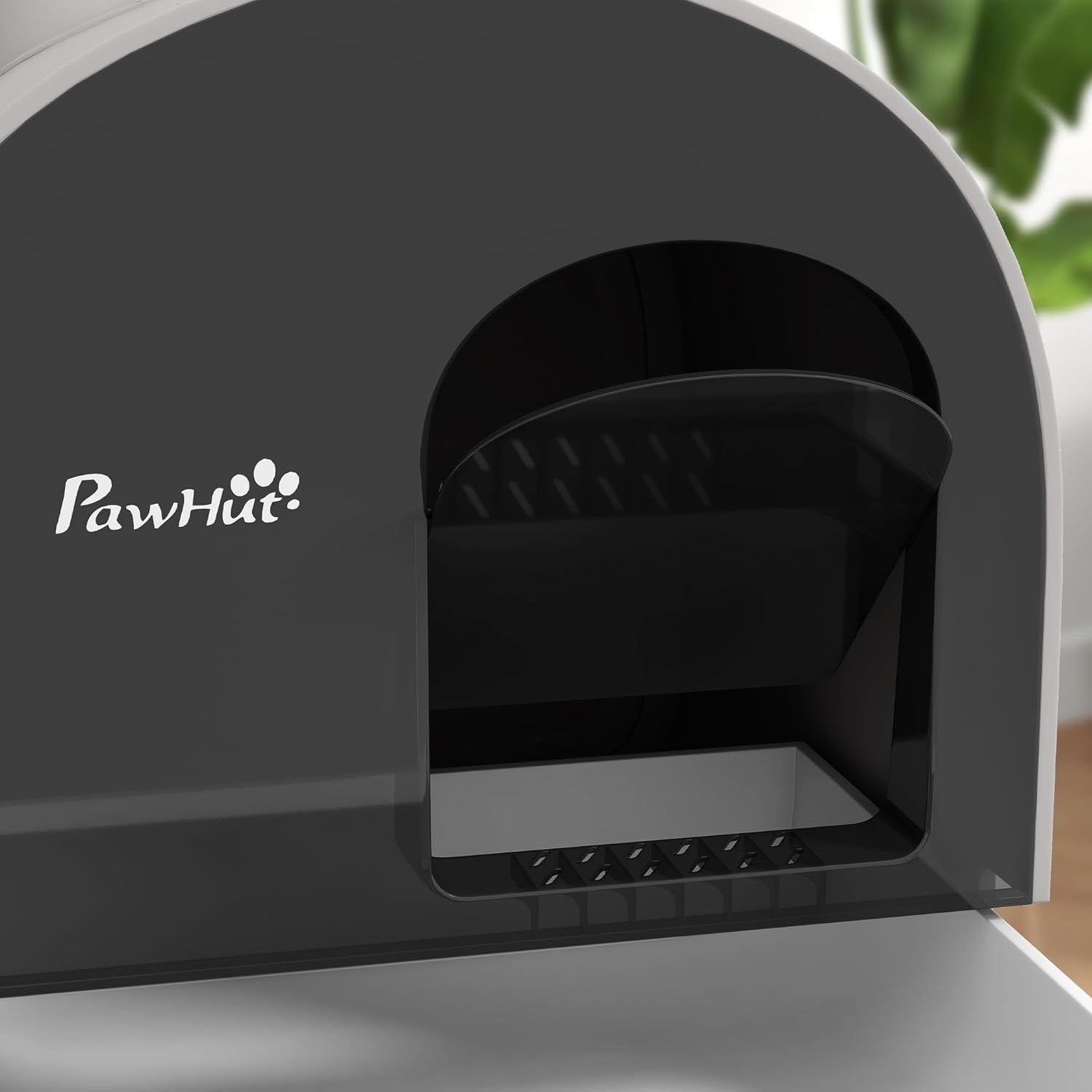 Hooded Cat Litter Box Enclosed Tray Drawer Odor Control Flap Door