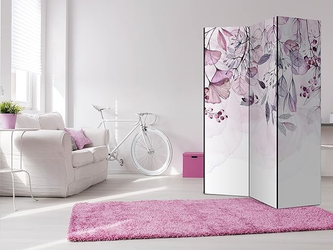 Red Leaf Acoustic Room Divider 135x172cm Double Sided Folding Screen