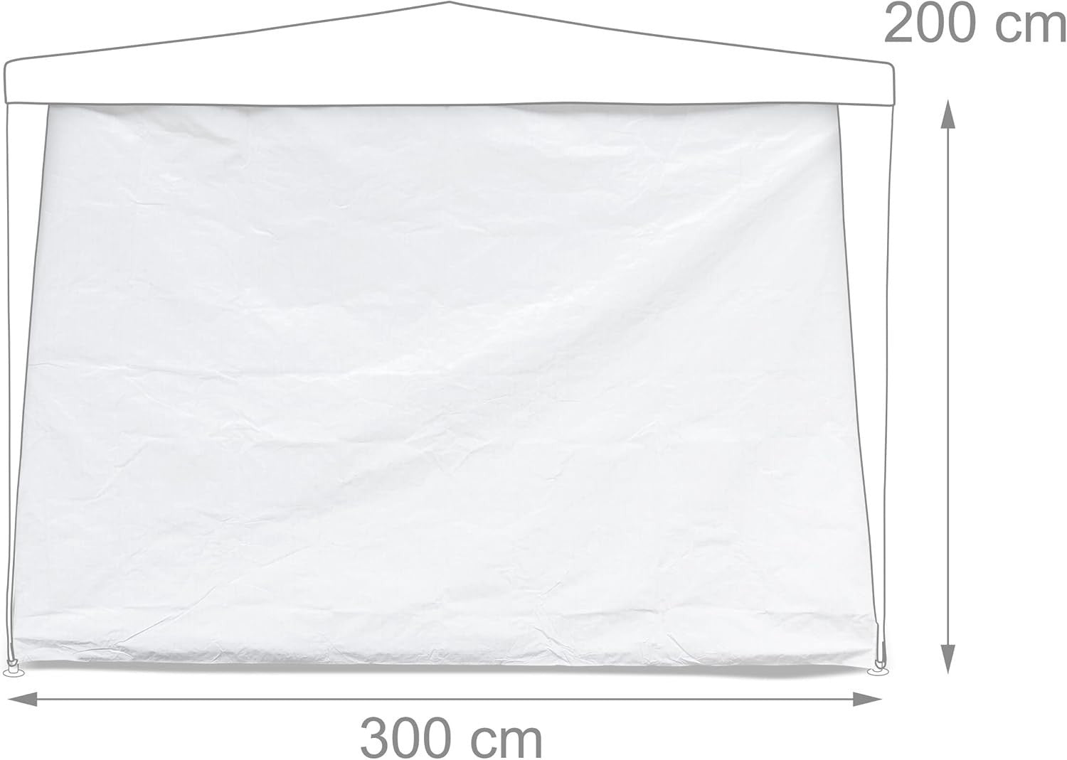 Gazebo Side Panels 3pc Set 2x3m Waterproof Party Tent Walls White