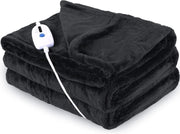 Electric Heated Throw Blanket 180x130cm Fast Heat Timer Washable Fleece
