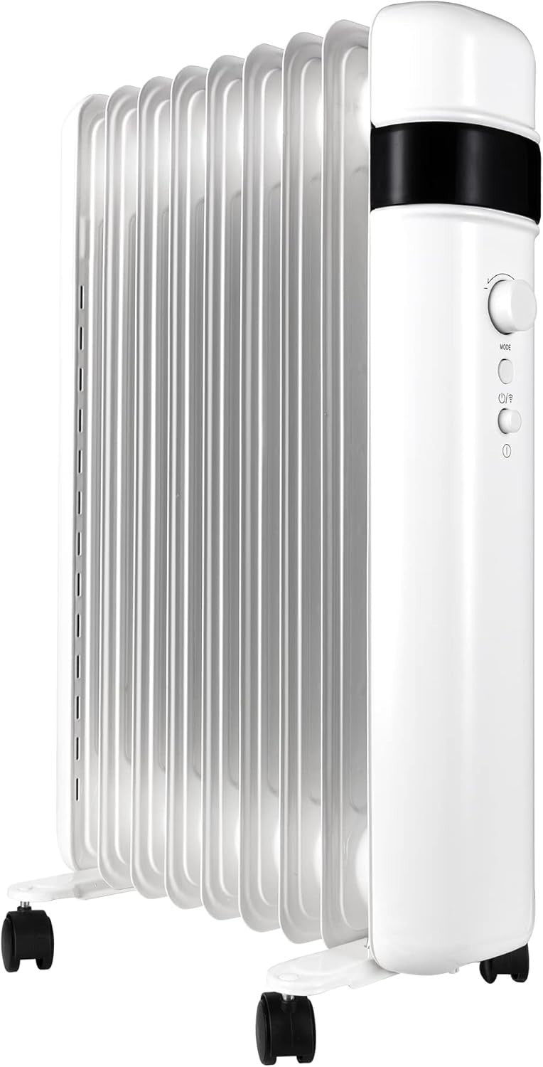 Smart 1500W Oil Radiator WiFi App Control Alexa Google Siri Timer
