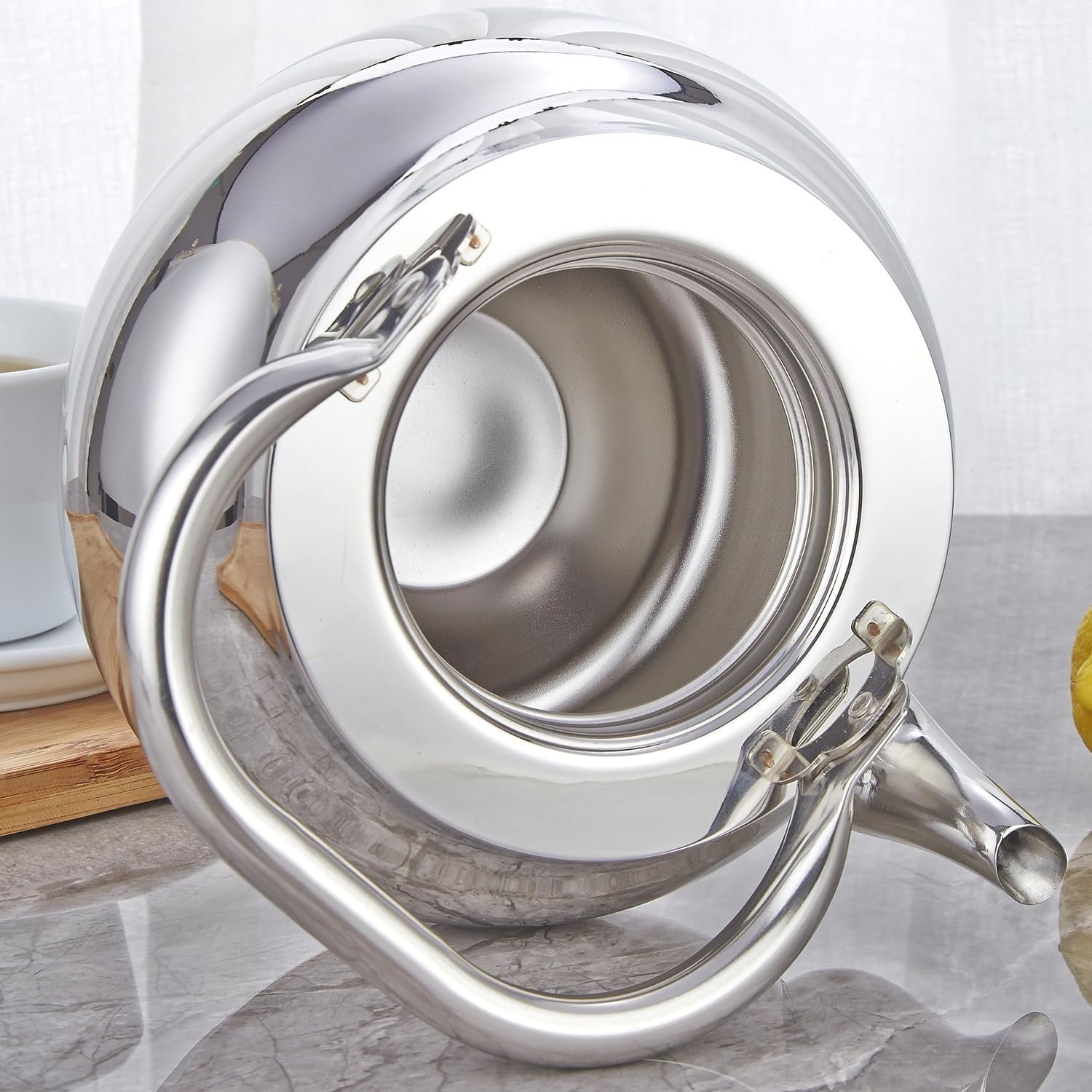 Stainless Steel Teapot 2000ml Tea Pot Infuser Induction Stovetop