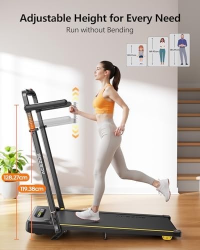 Foldable Walking Treadmill 12KM/H 10% Incline Home Gym LED Remote