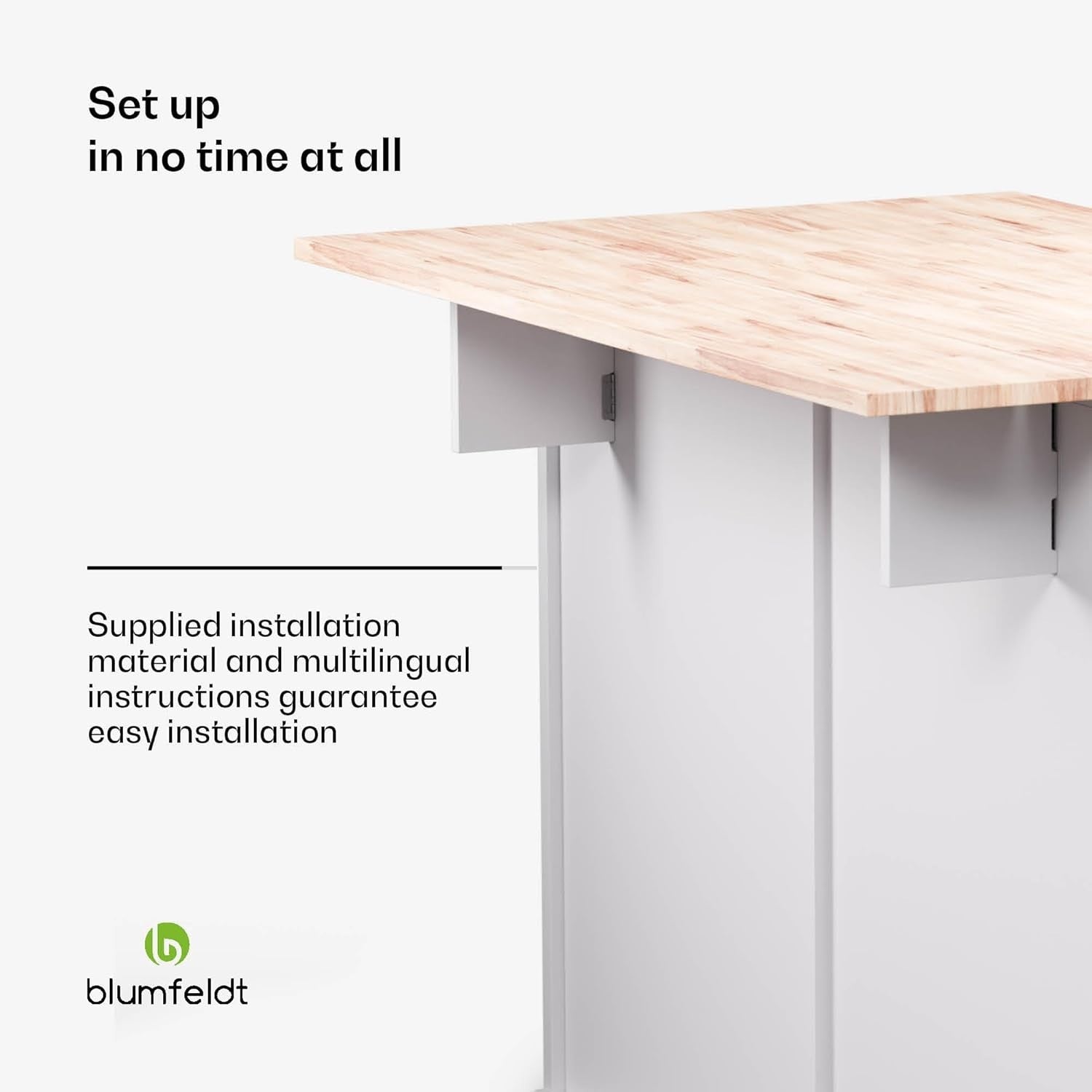 Kitchen Island w/ Extendable Worktop, 2 Drawers, 4 Doors, Storage Unit