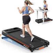 Heavy Duty Walking Pad Treadmill 12% Incline 400lbs Quiet Home Gym