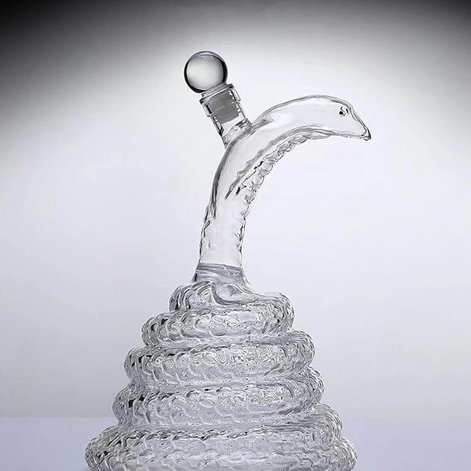 Cobra Snake 1L Wine Decanter | Hand-Blown Glass Whiskey Aerator Gift Decor
