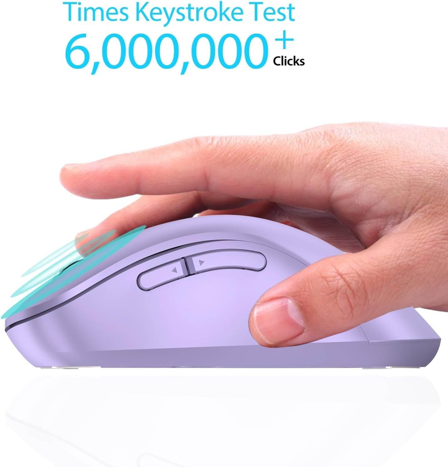 Ergonomic Wireless Mouse 1400 DPI USB 2.4G Portable Laptop Lilac