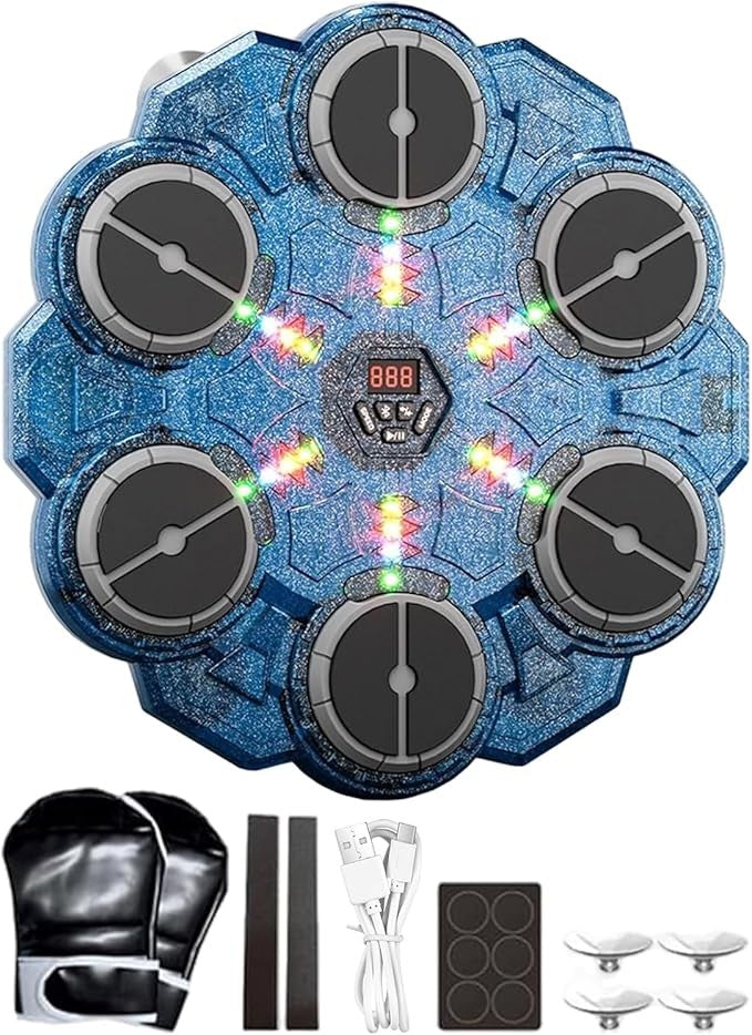 Wall Punching Pad LED Music Boxing Machine 9 Speed Indoor Home Trainer