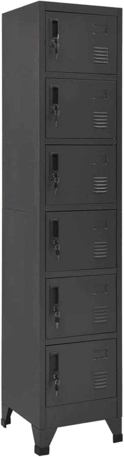 5 Door White Metal Locker Cabinet Lockable Steel Storage Cupboard Office Gym