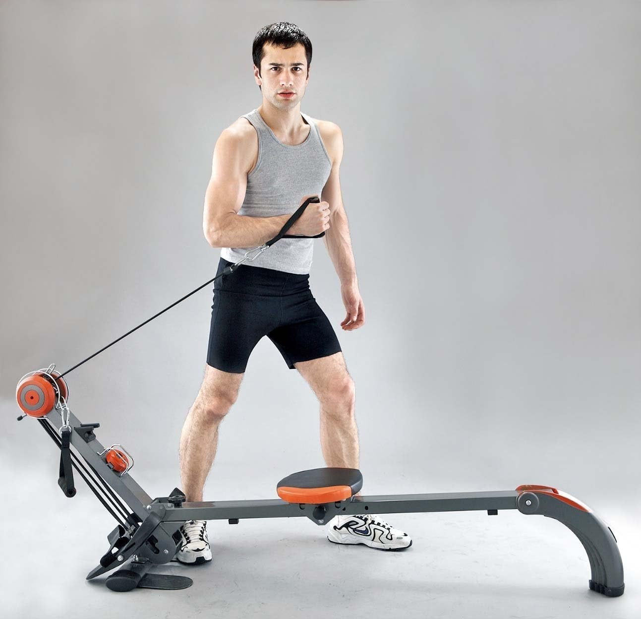Foldable Rower & Home Gym 2-in-1 Adjustable Resistance BR3010 Full Body Trainer