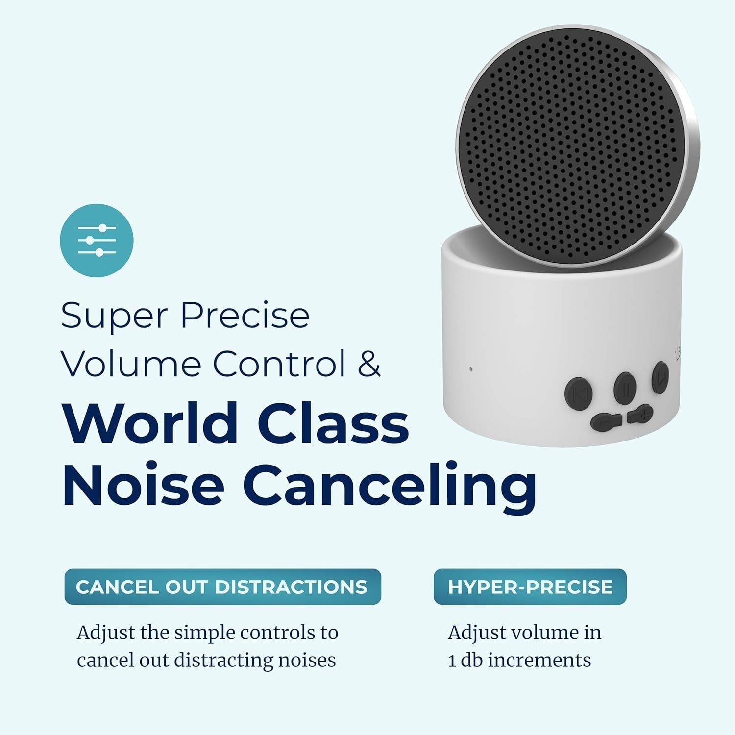 Portable White Noise Machine Bluetooth Speaker USB-C Rechargeable Travel
