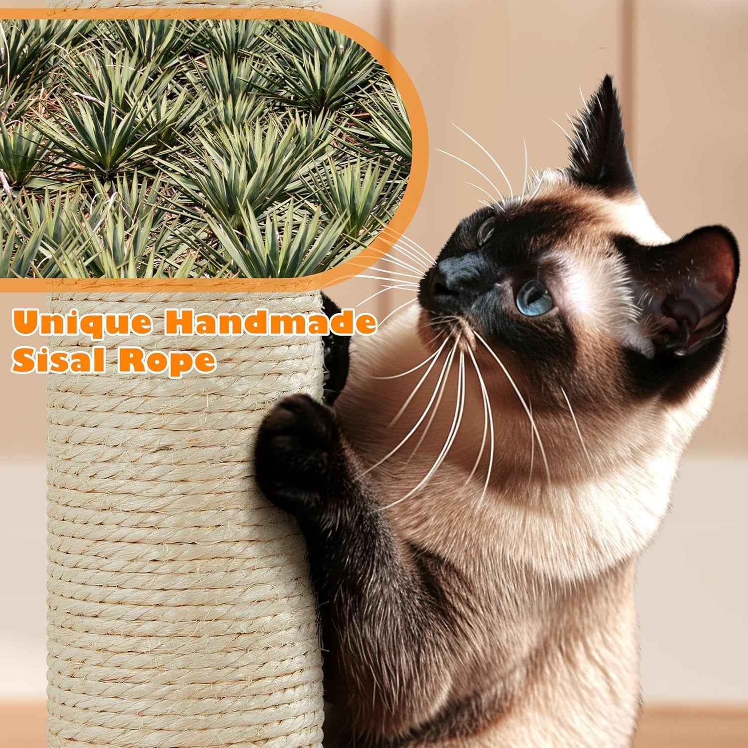 179cm Cat Tree Tower Multi Level Scratching Post Indoor Climber Hammock