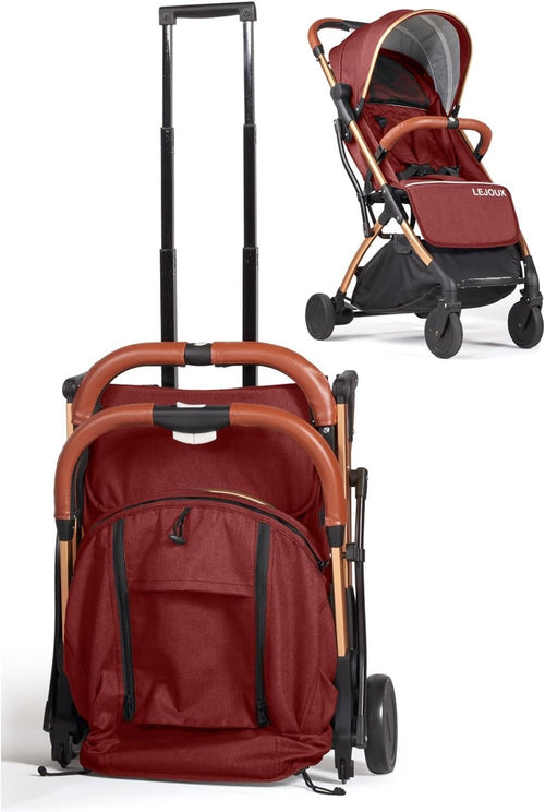 Lightweight Baby Pushchair One-Hand Fold Travel Buggy Reclining Seat Red