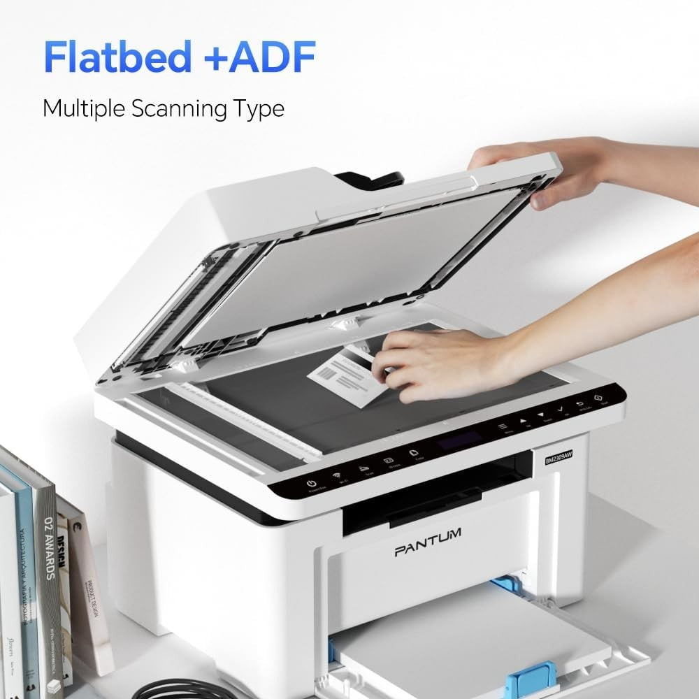Wireless Monochrome 3-in-1 Laser Printer White A4 20ppm ADF USB Wi-Fi