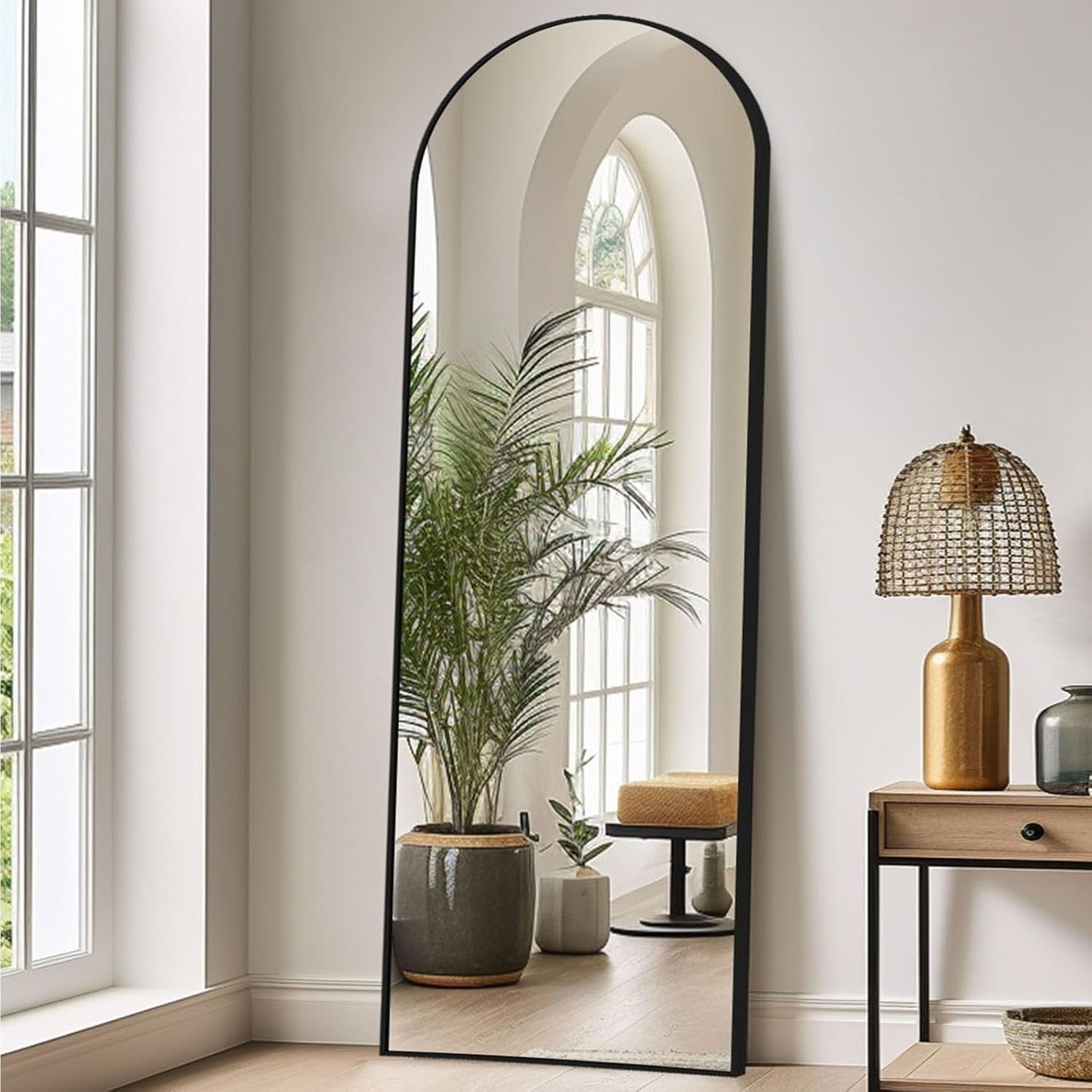 Large Arch Full Length Mirror 161x52cm Wall Leaning Floor Standing