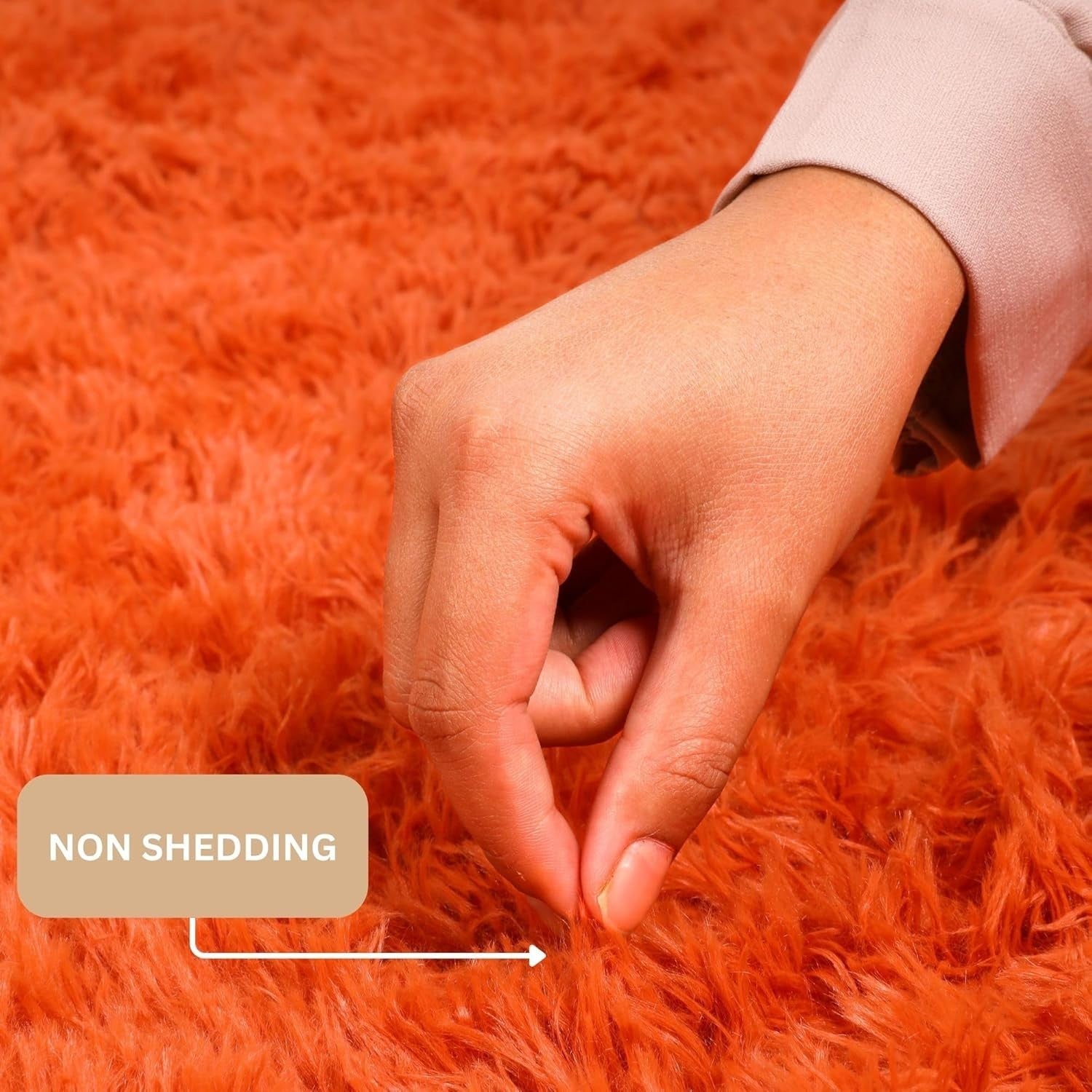 Rust Hallway Runner Rug 80x300cm Fluffy Thick Pile Non Slip Shaggy Carpet