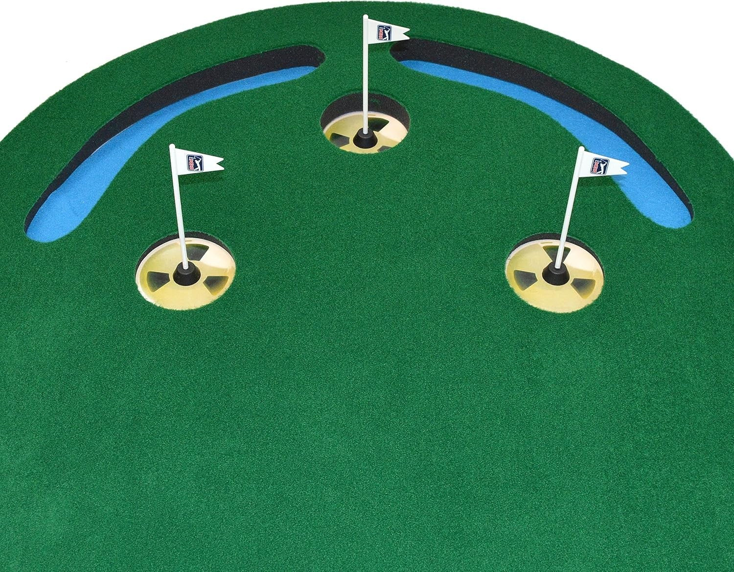 3 Hole Golf Putting Mat 9ft Indoor Practice Green Training Aid