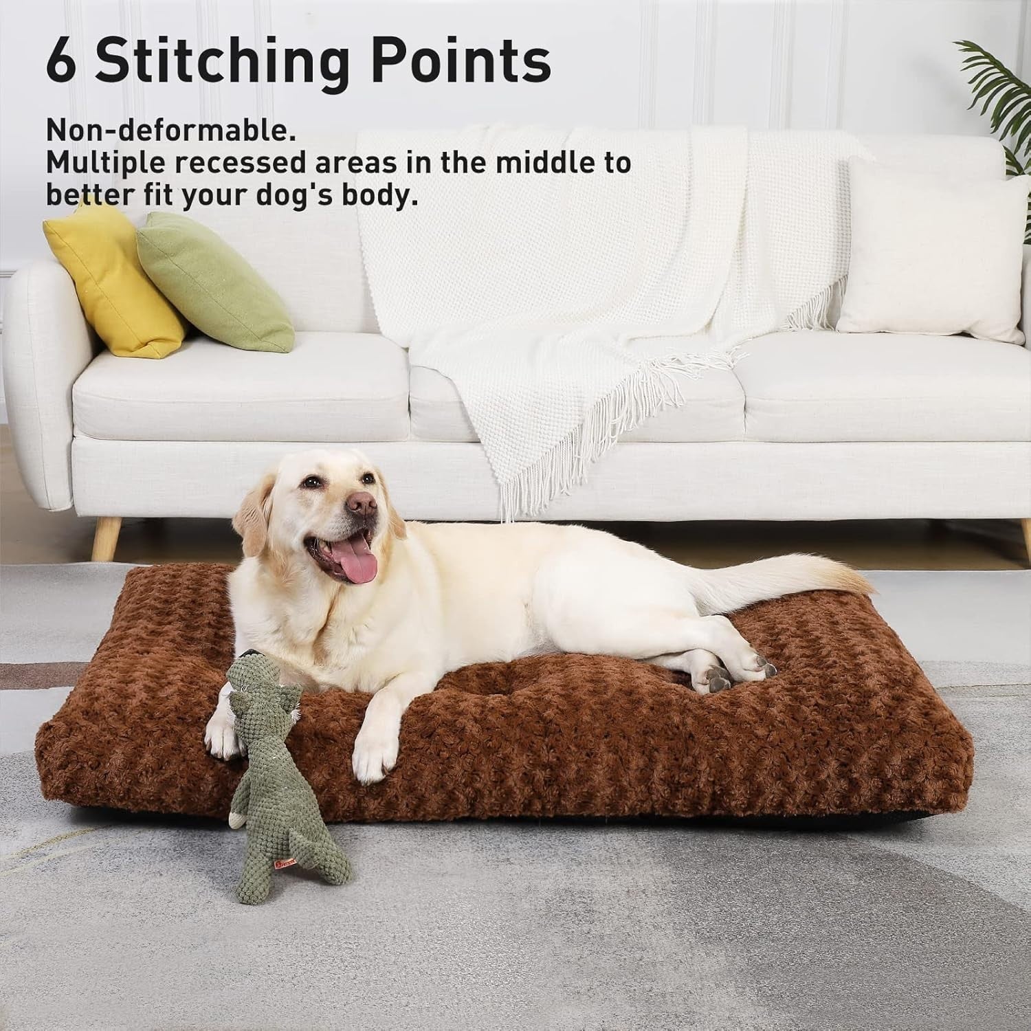 XXL Fluffy Anti Anxiety Dog Bed Crate Mattress 122x74x10cm