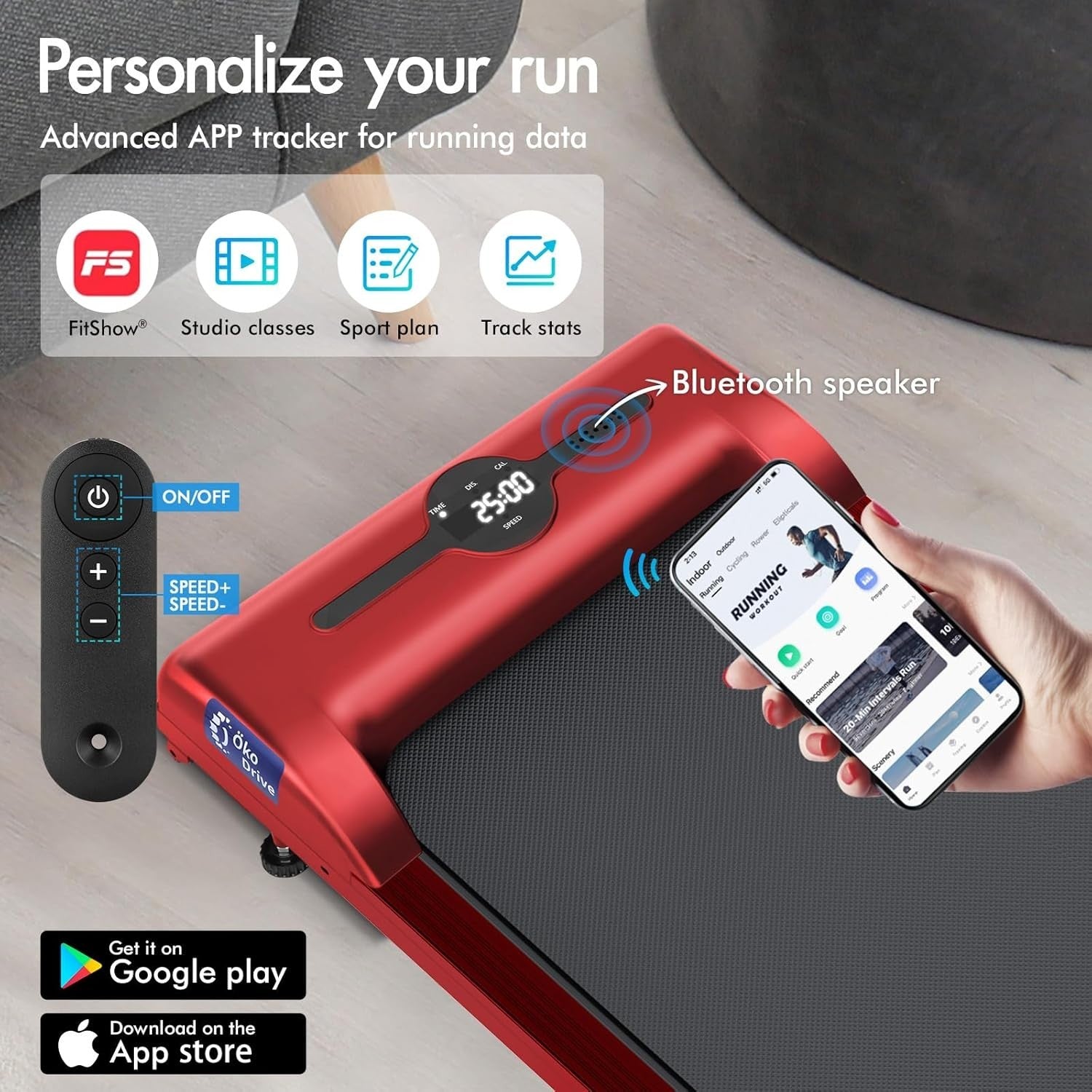 Compact Walking Pad Treadmill 9km/h Slim Under Desk Foldable Quiet Home Gym