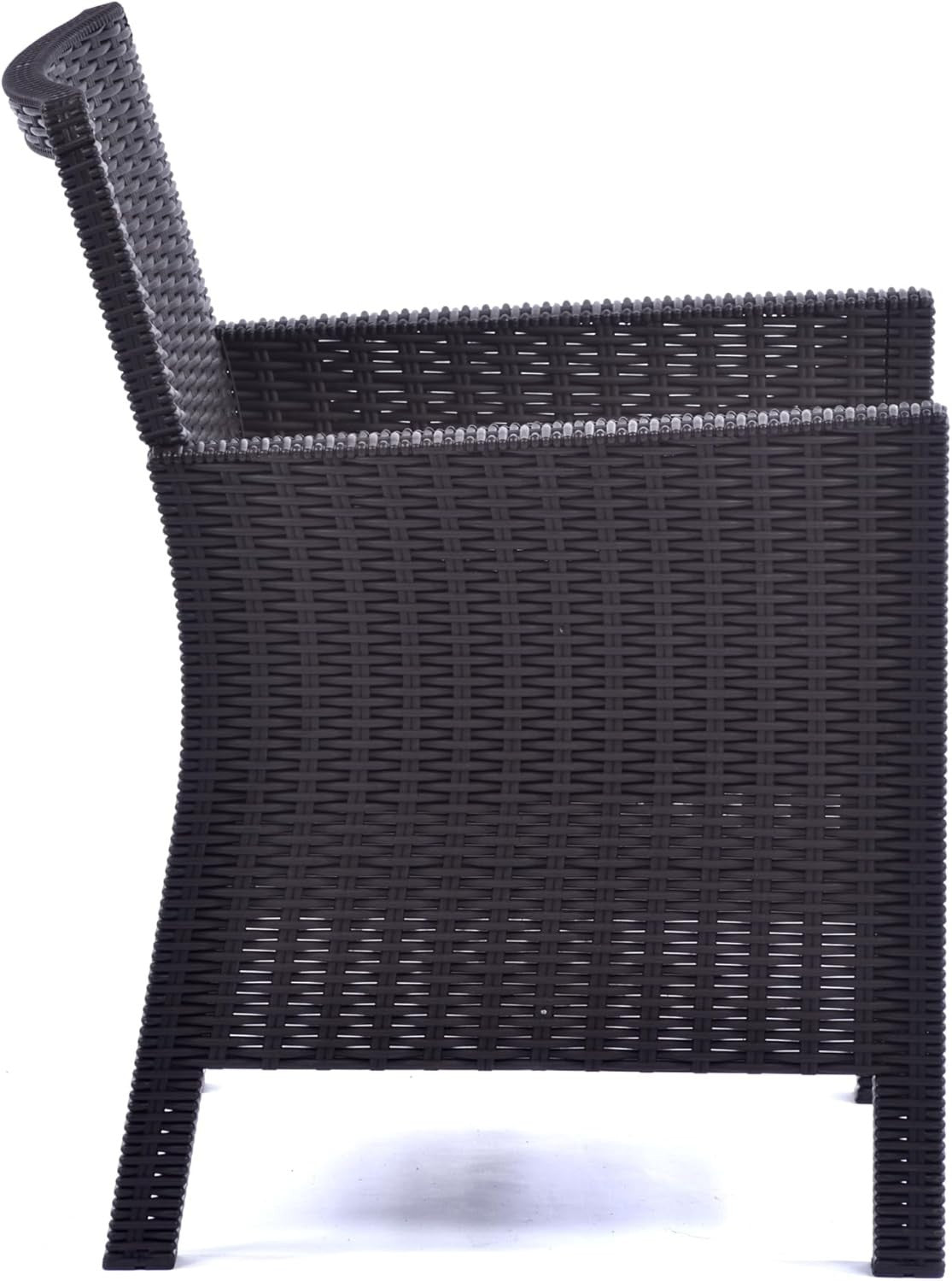 2 Rattan Tub Armchairs Set Garden Patio Dining Chairs Cushioned Outdoor