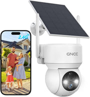Solar Security Camera Outdoor Wireless 360° PTZ Night Vision WiFi