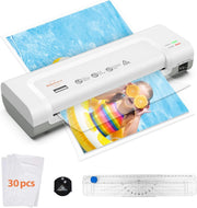 A4 Laminator Machine Hot Cold 90s Warm Up Never Jam 4-in-1 + 30 Pouches