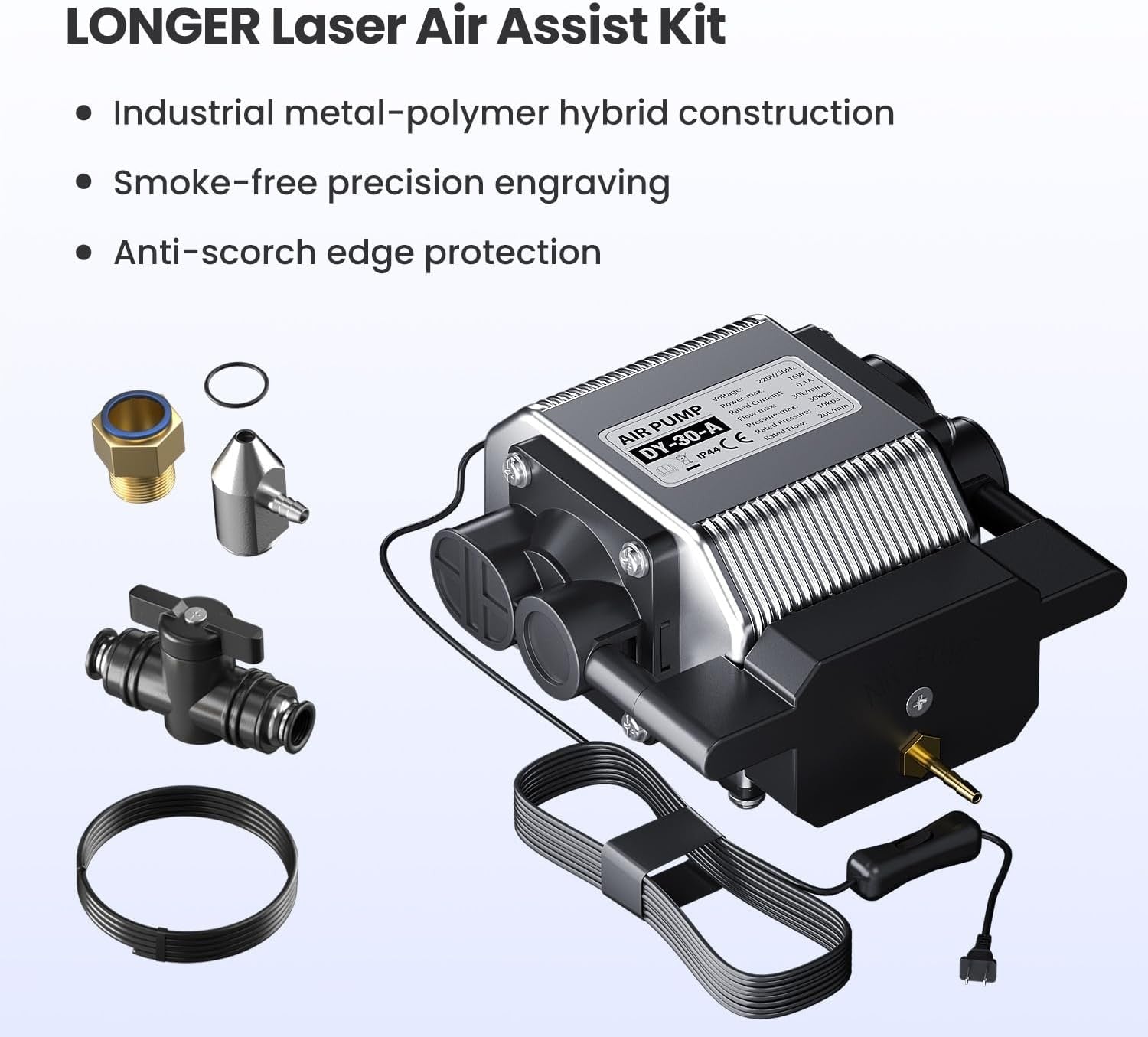 Laser Engraver Air Assist Kit Pump Upgrade for 10W 20W CNC Cutting Machines