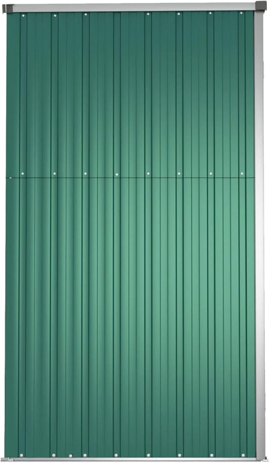 Outdoor Metal Garden Shed with Sloped Roof & Handle Green 225x89x161cm