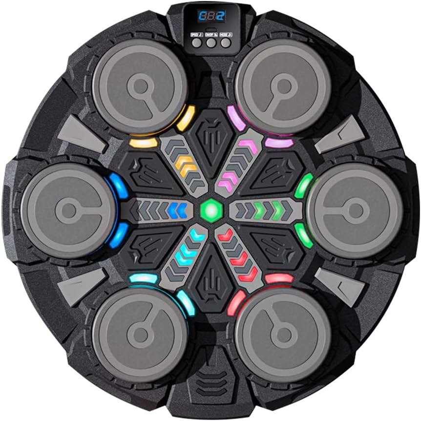 Music Boxing Machine LED Punch Trainer Wall Mounted Bluetooth Gloves
