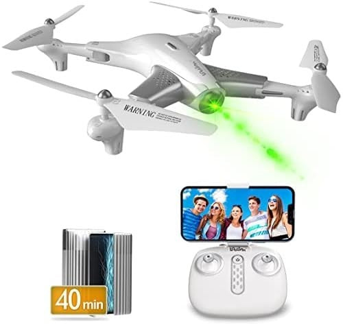 HD Drone Quadcopter Kids Beginner 40min Flight Optical Flow Easy Fly RC