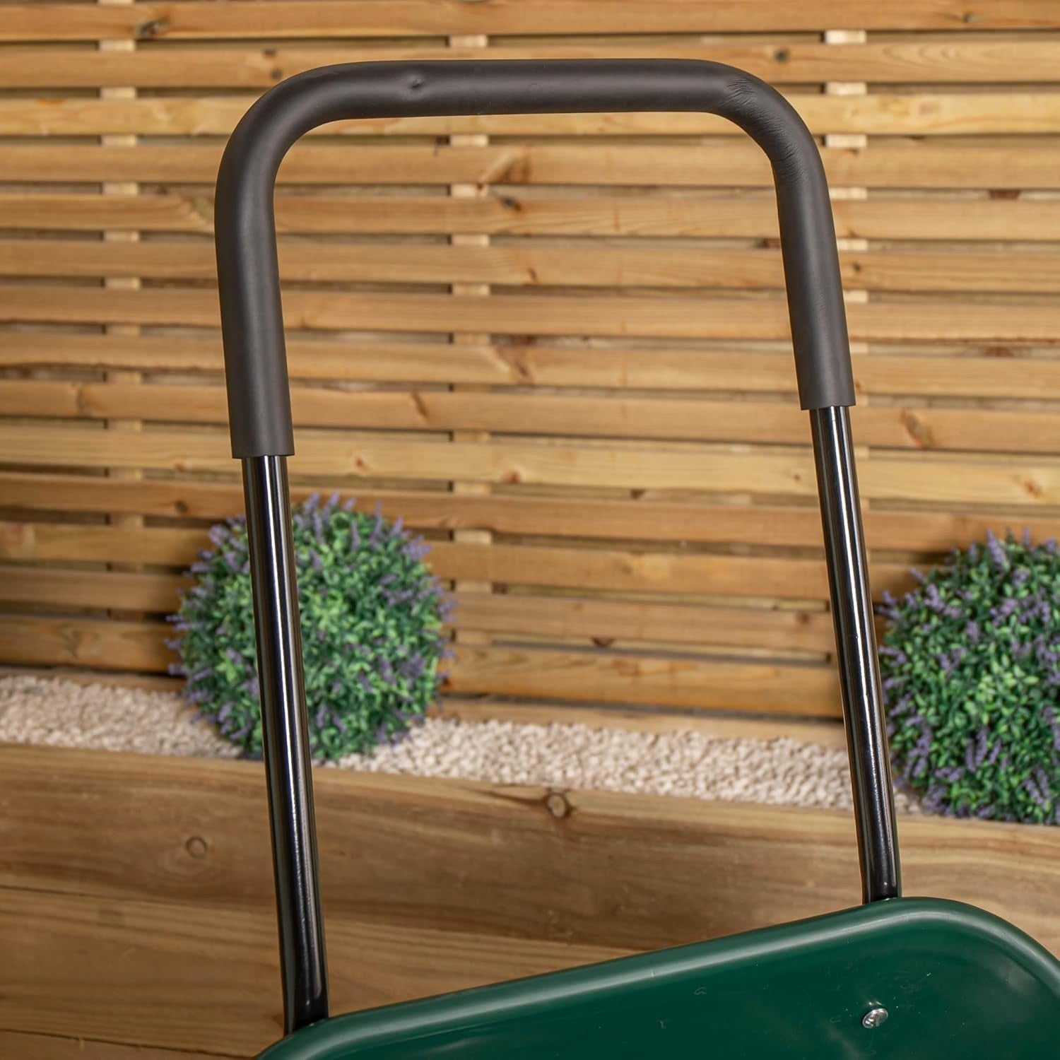 85L 2-Wheel Wheelbarrow Green – Plastic Tub w/ Pneumatic Tyres Heavy Duty 150kg
