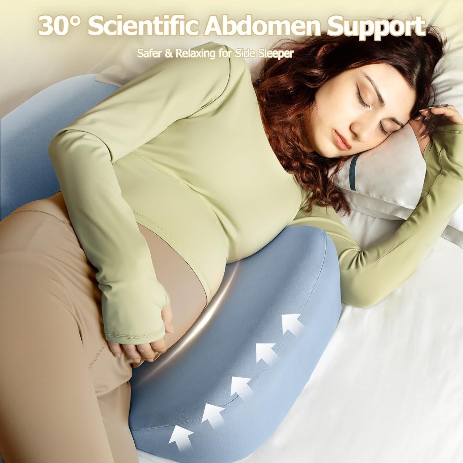 Pregnancy Pillow Side Sleeper Memory Foam Maternity Back Belly Hip Support