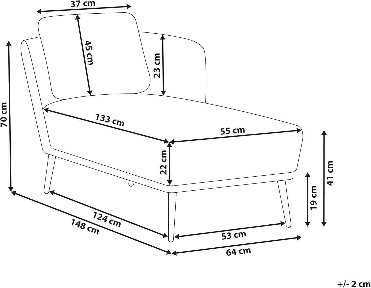 Boucle Chaise Lounge Sofa Left-Hand | Retro Style Off-White Compact Seat