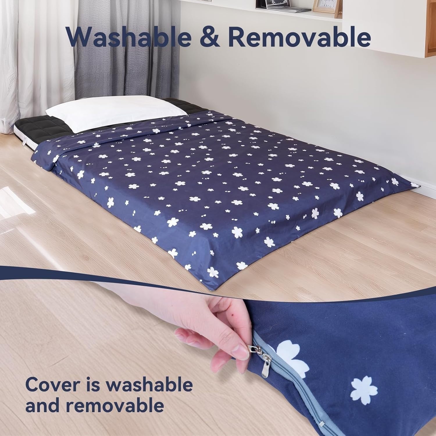 Japanese Futon Floor Mattress Memory Foam Guest Bed Foldable Tatami 203*137*10cm