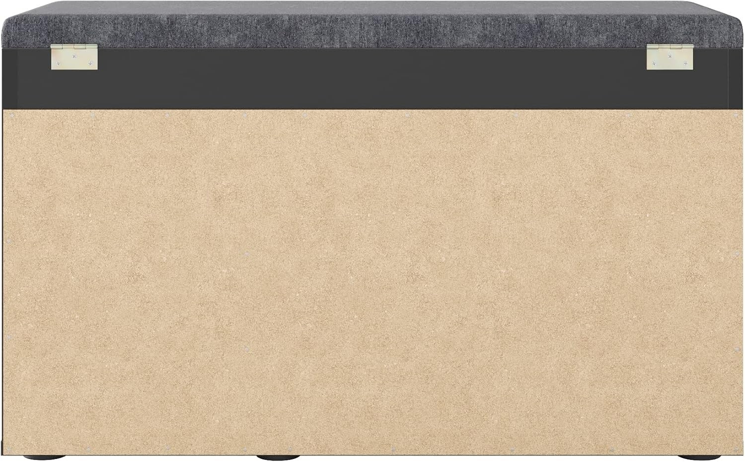 Black Shoe Storage Bench with Cushion Hidden Seat for Entryway Hallway