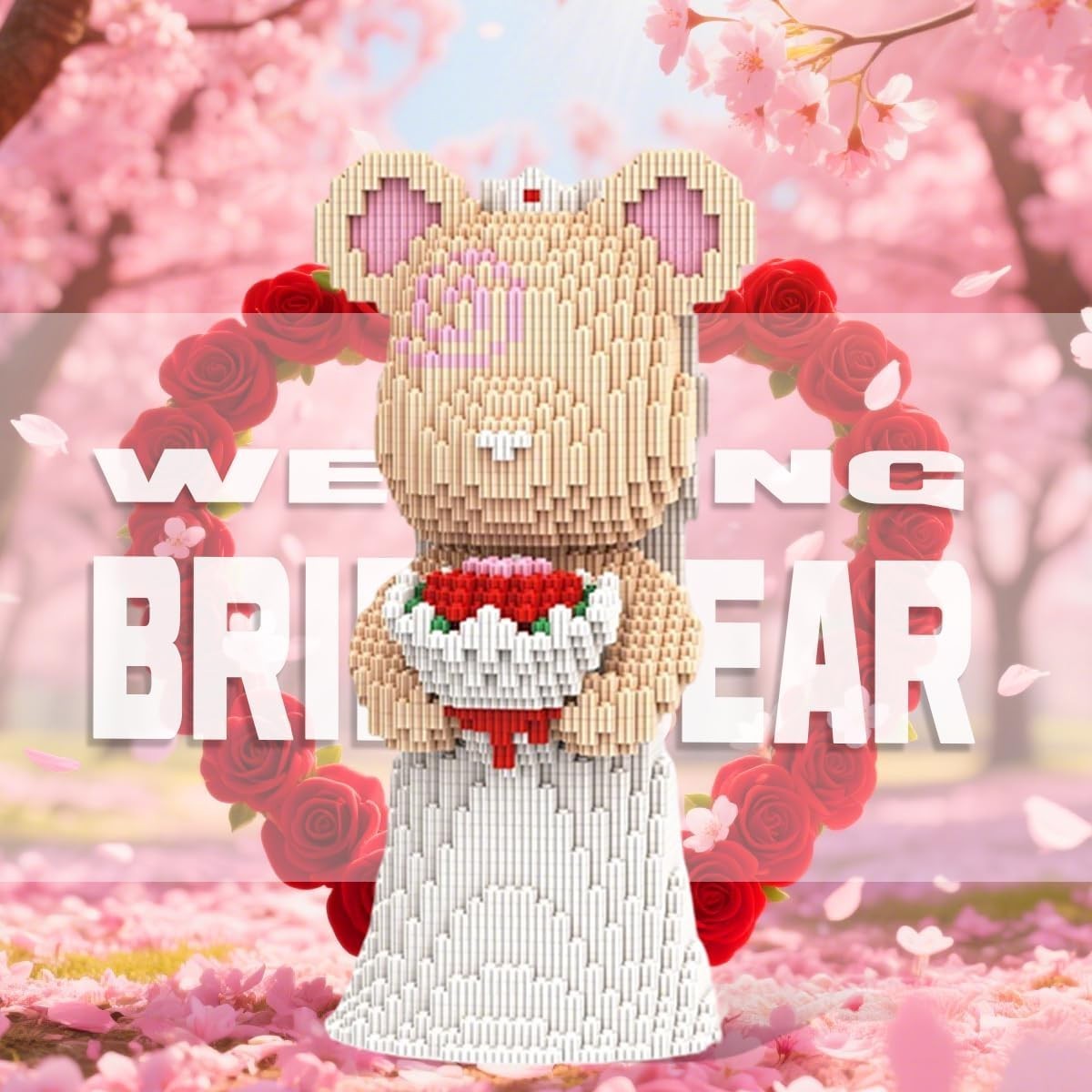 Wedding Bear Micro Blocks Gift Set 2950pcs DIY Model Toy for Adults