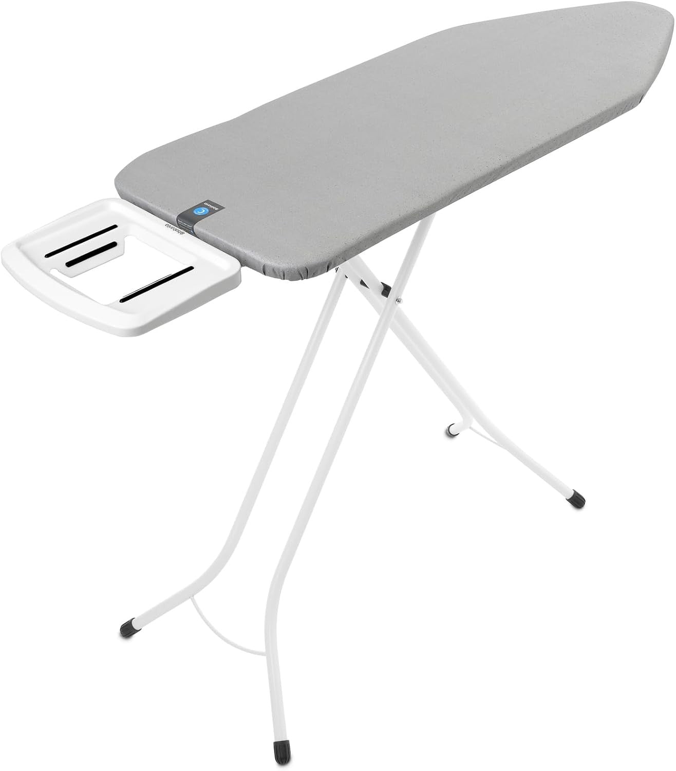 Extra Large Adjustable Ironing Board 124x45cm Steam Rest Grey Metallic