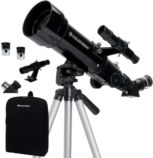 70mm Travel Scope with 4mm Eyepiece & 3x Barlow Lens, Backpack
