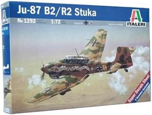 1:72 Scale Ju 87B Stuka Model Kit | WWII Aircraft Unpainted Plastic Build
