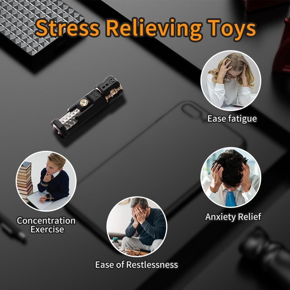Black Metal Fidget Slider Magnetic Clicker Stress Relief EDC