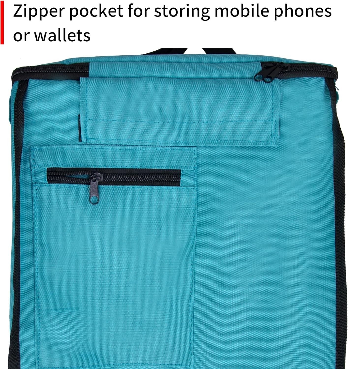 45L Folding Shopping Trolley Lightweight Grocery Cart Insulated Bag