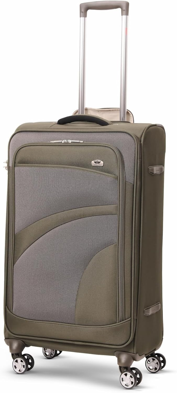 26'' Medium Check In Suitcase Lightweight 8 Wheel Eco Hold Luggage TSA