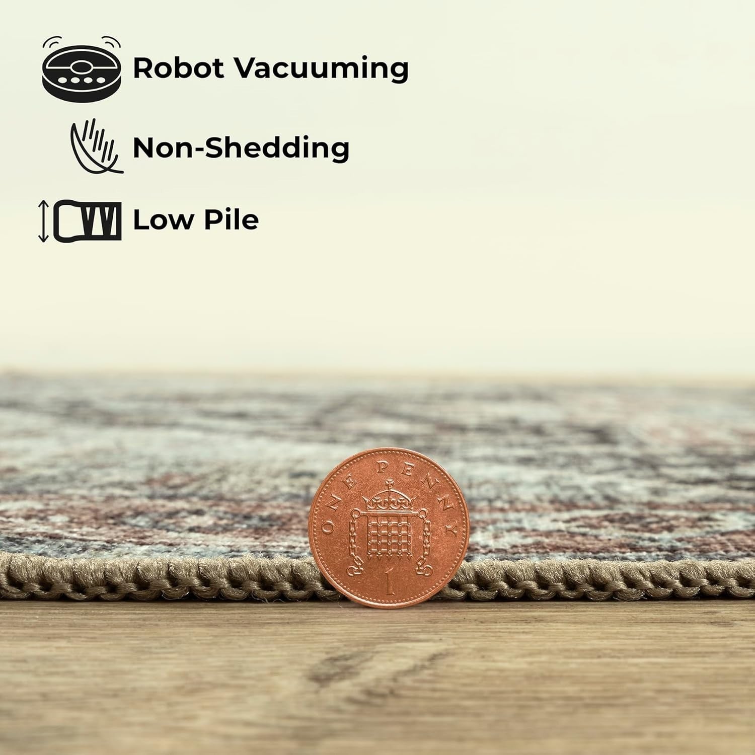 Washable Runner Rug 60x180cm Non-Slip Short Pile Charcoal Light Sienna Hallway