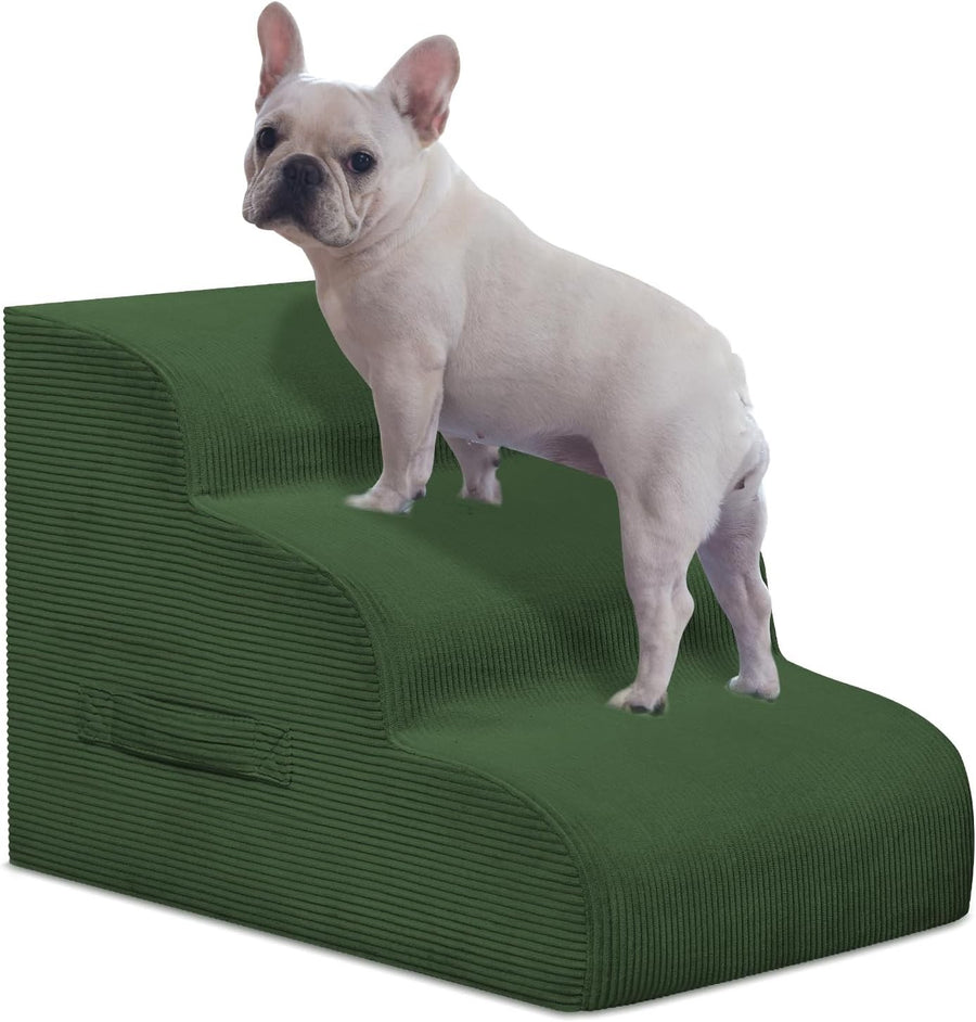 3-Step Dog Stairs Ramp Non-Slip Pet Steps Small Dogs Cats Green