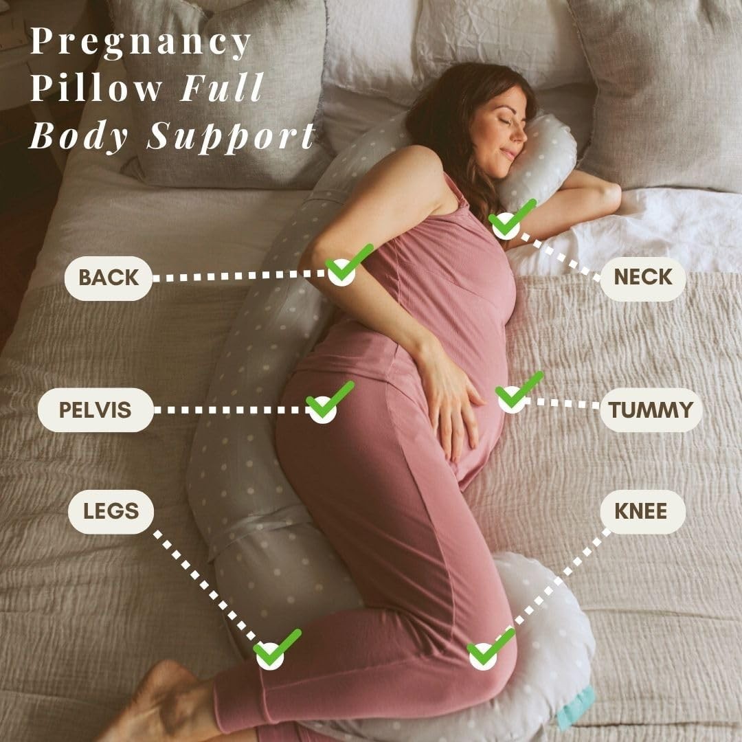 Full Body Pregnancy Pillow U Shape Maternity Support for Sleep & Nursing